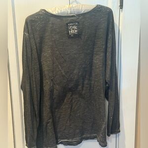 Gray Long Sleeve Top